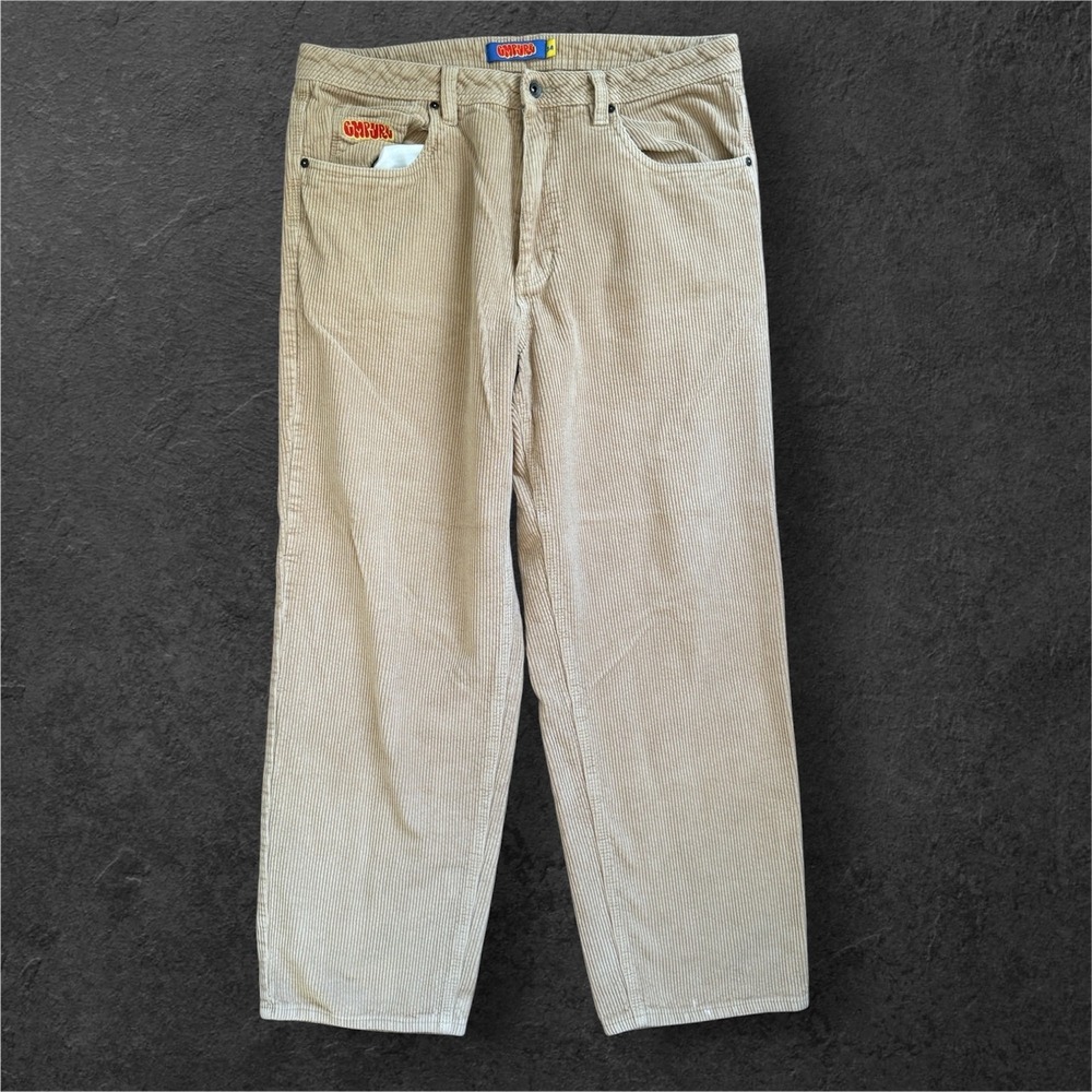Empyre Loose Fit Corduroy Pants Tan Beige Baggy Skate Mens 34 Skateboard